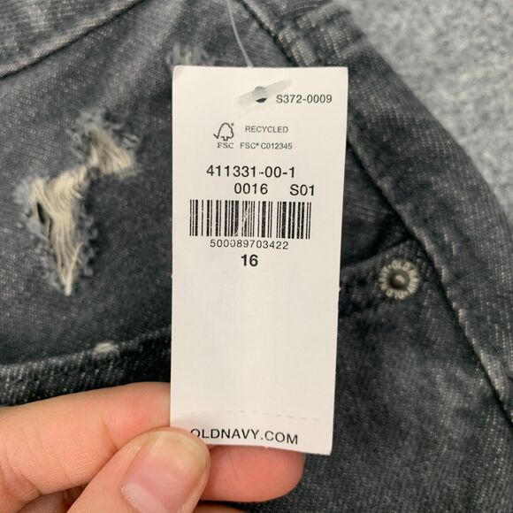 Old Navy Button Fly Jean Skirt Womens 16 Higher High Rise Secret Smooth Pockets - Picture 6 of 13